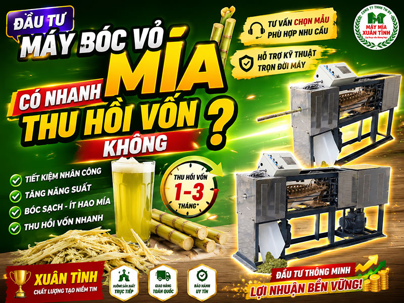 Đầu tư máy bóc vỏ mía có nhanh thu hồi vốn không?
